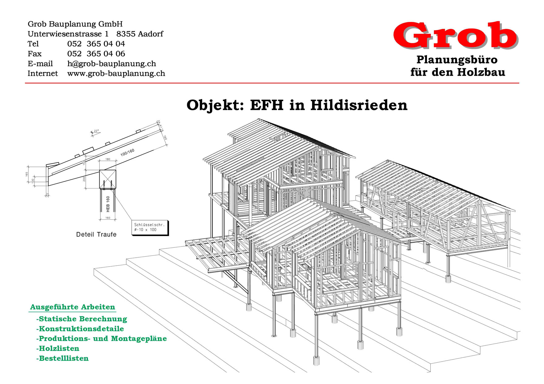 Holzbauplanung EFH in Hildisrieden