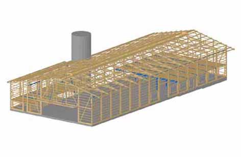 Holzbauplanung Werkhalle in Wattwil