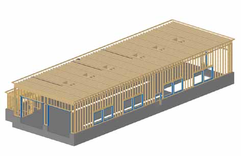 Holzbauplanung Pruefhalle in Wil