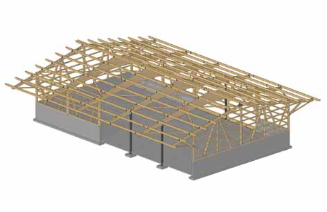 Holzbauplanung Lagerhalle in Affeltrangen